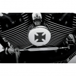 COUVRE KLAXON CROSS DRAG SPECIALITIES POUR HARLEY