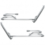 CRASH BARS SACOCHES RIGIDES CHROMES OU NOIRS POUR FLHT/FLHR/FLTR SAUF FLHX/FLTRX 08/13