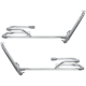 CRASH BARS SACOCHES RIGIDES CHROMES OU NOIRS POUR FLHT/FLHR/FLTR SAUF FLHX/FLTRX 08/13