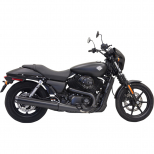 BASSINI	STREET 500/750MUFFLER 4" SLIP-ON STRAIGHT CUT BLACK W/BLACK BILLET END CAP
